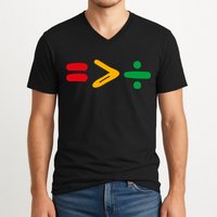 Juneteenth Equality Is Greater Than Division Afro V-Neck T-Shirt
