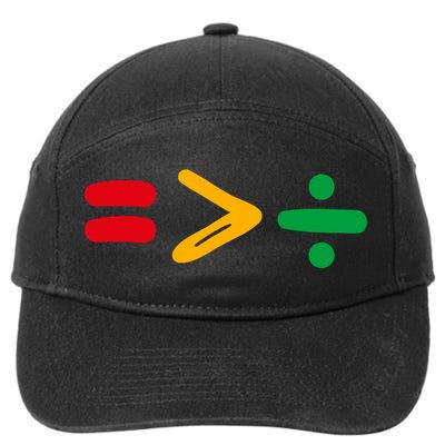 Juneteenth Equality Is Greater Than Division Afro 7-Panel Snapback Hat