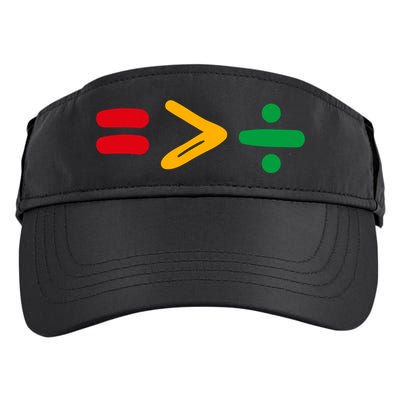 Juneteenth Equality Is Greater Than Division Afro Adult Drive Performance Visor