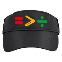 Juneteenth Equality Is Greater Than Division Afro Adult Drive Performance Visor