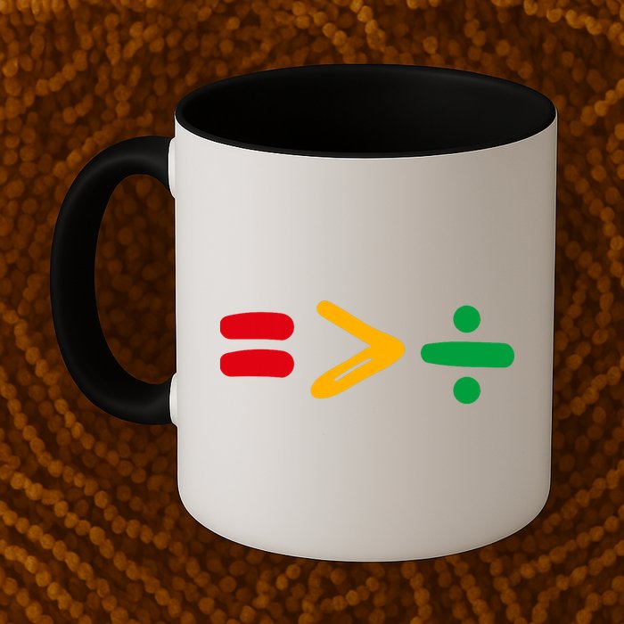 Juneteenth Equality Is Greater Than Division Afro Mug