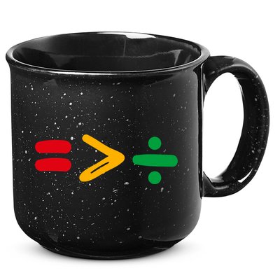 Juneteenth Equality Is Greater Than Division Afro 15oz Campfire Ceramic Mug