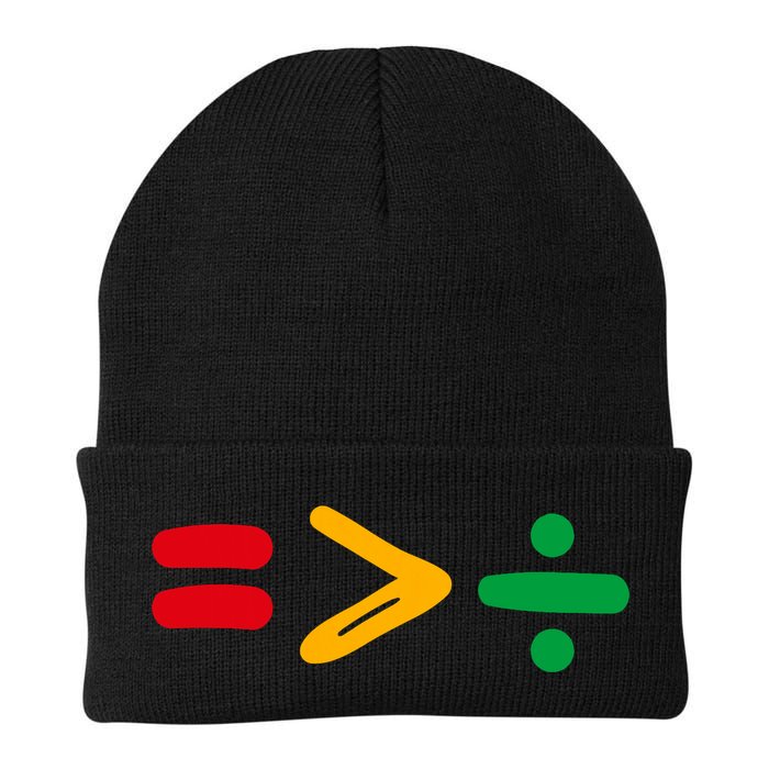 Juneteenth Equality Is Greater Than Division Afro Beanie