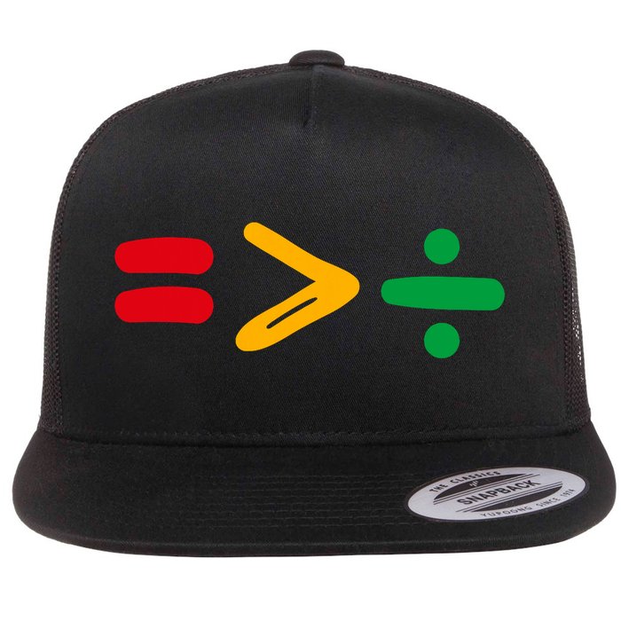 Juneteenth Equality Is Greater Than Division Afro Flatbill Hat