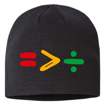 Juneteenth Equality Is Greater Than Division Afro Sustainable Beanie