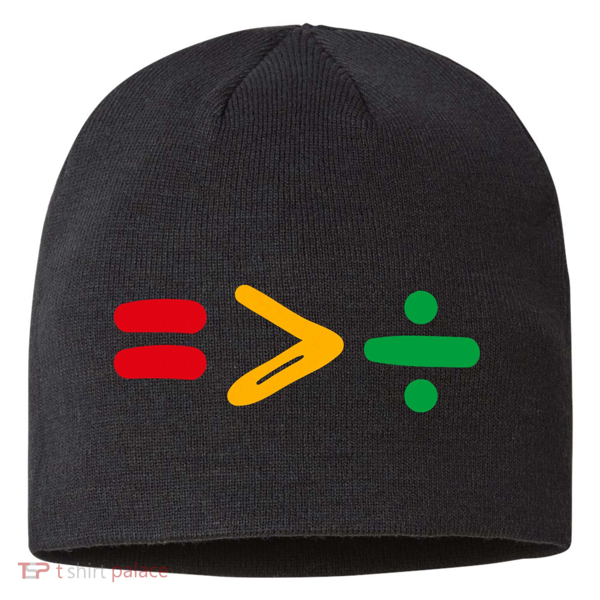 Juneteenth Equality Is Greater Than Division Afro Sustainable Beanie