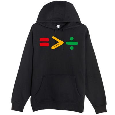 Juneteenth Equality Is Greater Than Division Afro Premium Pullover Hoodie