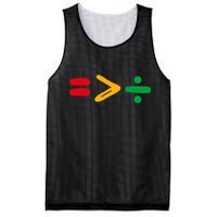 Juneteenth Equality Is Greater Than Division Afro Mesh Reversible Basketball Jersey Tank