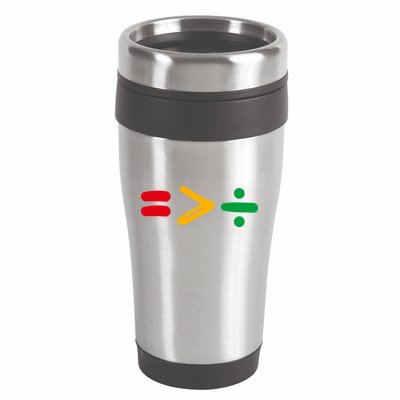 Juneteenth Equality Is Greater Than Division Afro 16oz Travel Tumbler