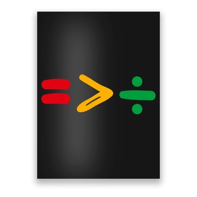 Juneteenth Equality Is Greater Than Division Afro Poster