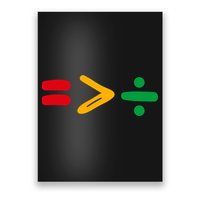 Juneteenth Equality Is Greater Than Division Afro Poster
