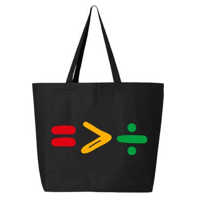 Juneteenth Equality Is Greater Than Division Afro 25L Jumbo Tote