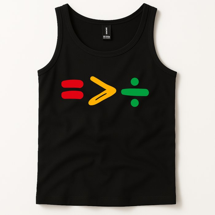 Juneteenth Equality Is Greater Than Division Afro Tank Top