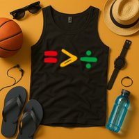 Juneteenth Equality Is Greater Than Division Afro Tank Top