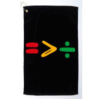 Juneteenth Equality Is Greater Than Division Afro Golf Towel