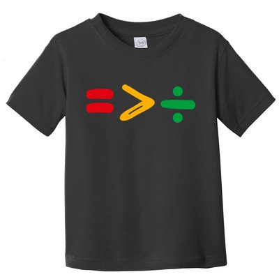 Juneteenth Equality Is Greater Than Division Afro Toddler T-Shirt
