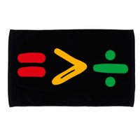 Juneteenth Equality Is Greater Than Division Afro Microfiber Hand Towel