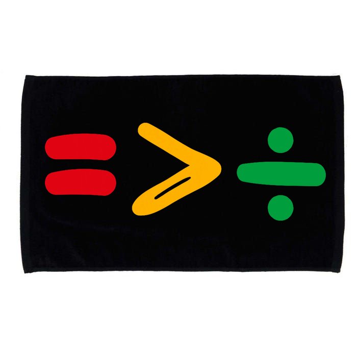 Juneteenth Equality Is Greater Than Division Afro Microfiber Hand Towel