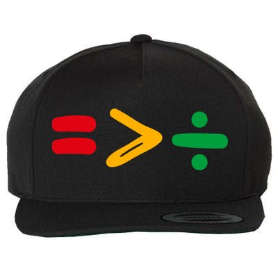 Juneteenth Equality Is Greater Than Division Afro Wool Snapback Cap