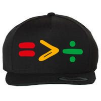 Juneteenth Equality Is Greater Than Division Afro Wool Snapback Cap