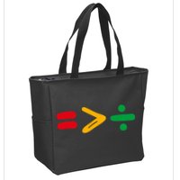 Juneteenth Equality Is Greater Than Division Afro Zip Tote Bag