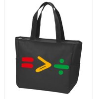 Juneteenth Equality Is Greater Than Division Afro Zip Tote Bag