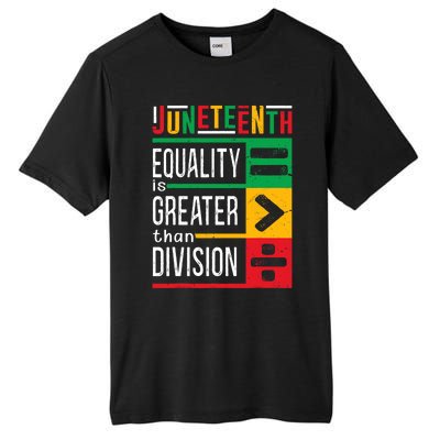 Juneteenth Equality Is Greater Than Division Afro Tall Fusion ChromaSoft Performance T-Shirt