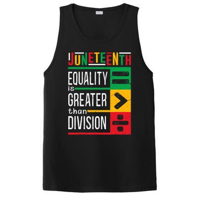 Juneteenth Equality Is Greater Than Division Afro PosiCharge Competitor Tank