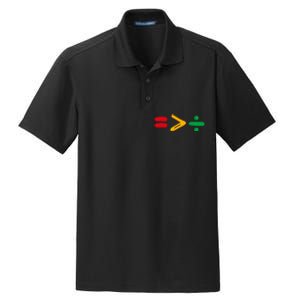 Juneteenth Equality Is Greater Than Division Afro Dry Zone Grid Polo