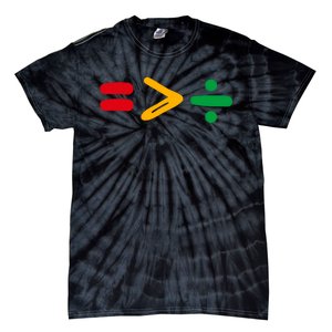 Juneteenth Equality Is Greater Than Division Afro Tie-Dye T-Shirt