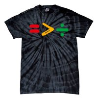 Juneteenth Equality Is Greater Than Division Afro Tie-Dye T-Shirt