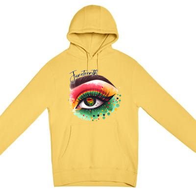 Junenth Eye June 19th 1865 Vibes Only Junenth Eye Great Gift Premium Pullover Hoodie