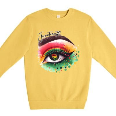 Junenth Eye June 19th 1865 Vibes Only Junenth Eye Great Gift Premium Crewneck Sweatshirt