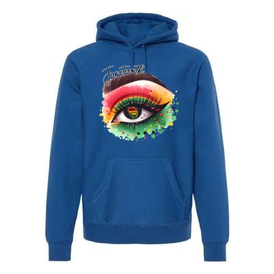 Junenth Eye June 19th 1865 Vibes Only Junenth Eye Great Gift Premium Hoodie