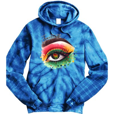 Junenth Eye June 19th 1865 Vibes Only Junenth Eye Great Gift Tie Dye Hoodie