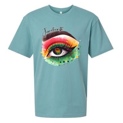 Junenth Eye June 19th 1865 Vibes Only Junenth Eye Great Gift Sueded Cloud Jersey T-Shirt