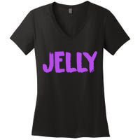 Jelly Matching Women's V-Neck T-Shirt