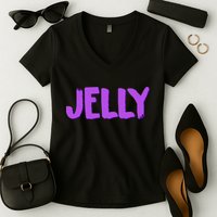 Jelly Matching Women's V-Neck T-Shirt