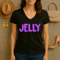 Jelly Matching Women's V-Neck T-Shirt