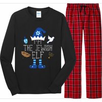 Jewish Elf Matching Family Christmas Hanukkah Chanukah  Long Sleeve Pajama Set