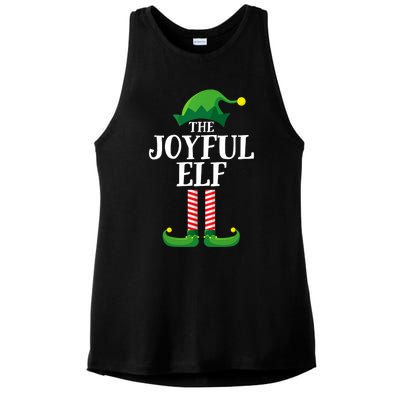 Joyful Elf Matching Family Group Christmas Party Ladies PosiCharge Tri-Blend Wicking Tank