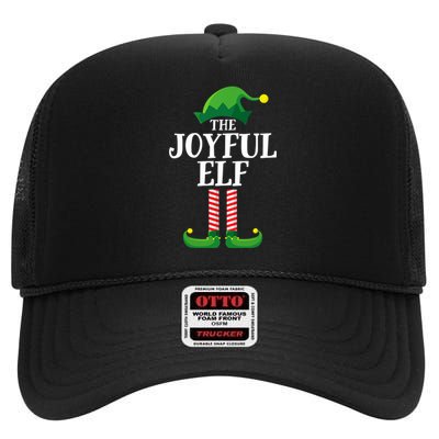 Joyful Elf Matching Family Group Christmas Party High Crown Mesh Back Trucker Hat