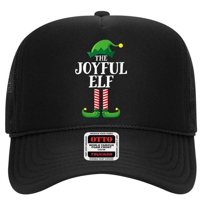 Joyful Elf Matching Family Group Christmas Party High Crown Mesh Back Trucker Hat