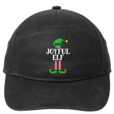 Joyful Elf Matching Family Group Christmas Party 7-Panel Snapback Hat