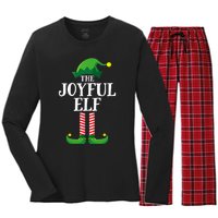 Joyful Elf Matching Family Group Christmas Party Women's Long Sleeve Flannel Pajama Set 