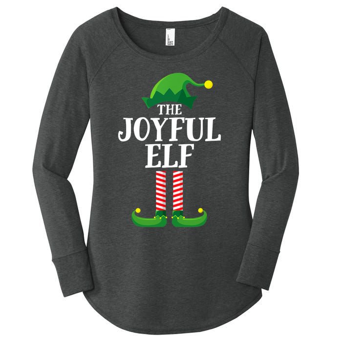 Joyful Elf Matching Family Group Christmas Party Women's Perfect Tri Tunic Long Sleeve Shirt