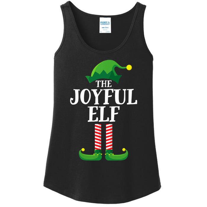 Joyful Elf Matching Family Group Christmas Party Ladies Essential Tank