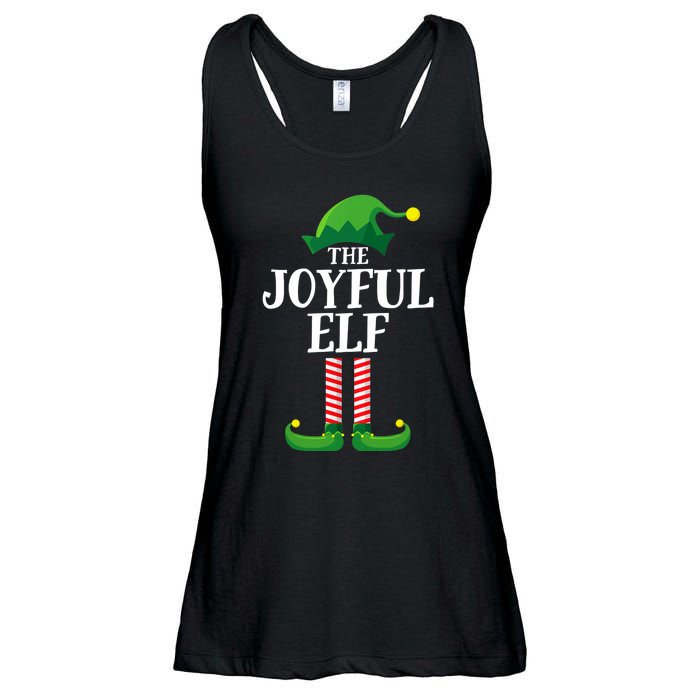 Joyful Elf Matching Family Group Christmas Party Ladies Essential Flowy Tank