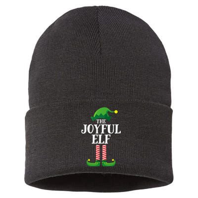 Joyful Elf Matching Family Group Christmas Party Sustainable Knit Beanie