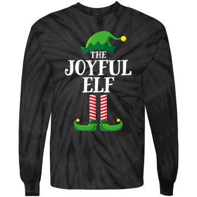 Joyful Elf Matching Family Group Christmas Party Tie-Dye Long Sleeve Shirt